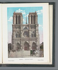 Gezicht op de torens van de Notre-Dame in Parijs (c. 1900 - c. 1930) by anonymous