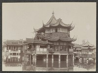Mandarijn-theehuis in Chinatown Shanghai (c. 1860 - c. 1900) by anonymous