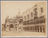 Zicht op de San Marco langs het Dogepaleis te Venetië (1851 - 1900) by anonymous