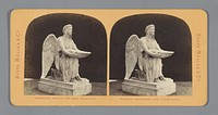 Sculptuur van een engel met Sint-Jacobsschelp (c. 1855 - c. 1890) by Budtz Müller and Co