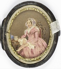 Portret van een onbekende vrouw (c. 1840 - c. 1860) by anonymous
