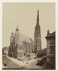 Gezicht op de Stephansdom in Wenen, Oostenrijk (1851 - 1900) by M Frankenstein and Co