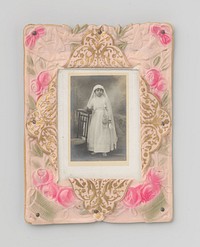 Portret van een onbekend meisje (1880 - 1900) by anonymous