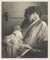 Nursing mother (1900) by Louis Fleckenstein