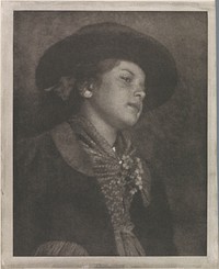 Portret van Lotte Kühn, de dochter van de fotograaf (1911) by Heinrich Kühn and Heinrich Kühn