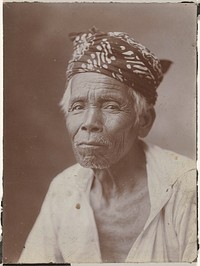 Portret van een onbekende man op Java (1890 - 1920) by anonymous and A J Muller