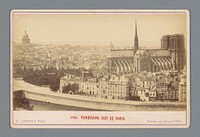 Gezicht op de Notre-Dame te Parijs (1860 - 1890) by Ernest Ladrey