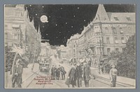 Budapest éjiel/ Budapest bei Nacht/ Margit-körút/ Margereten Ring (1912) by anonymous