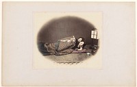Twee slapende Japanse vrouwen (1867 - 1868) by Felice Beato