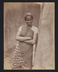 Portrait of an unknown Tamil woman, Jaffna, Sri Lanka (1870 - 1890) by anonymous