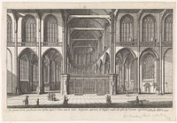 Interieur van de Nieuwe Kerk te Amsterdam, naar het oosten gezien (1665) by Jan Veenhuysen, Jan Veenhuysen and Marcus Willemsz Doornick