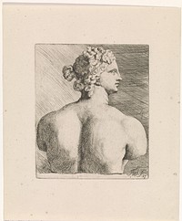 Buste van Venus de' Medici, op de rug gezien (1672 - 1711) by Augustinus Terwesten I