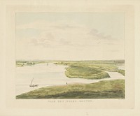 Gezicht op de Waal ten noordoosten van Nijmegen (1815 - 1824) by Derk Anthony van de Wart