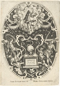 Wederopstanding van Christus (1560 - 1600) by Johann Sadeler I, Marcus Gheeraerts I and Johann Sadeler I