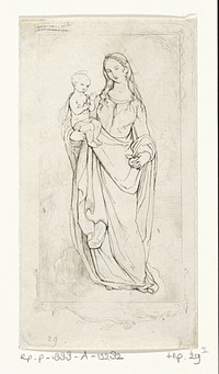 Maagd Maria en het Christuskind (1825 - 1883) by Theodoor Schaepkens