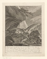 Bijzonder grote arend en een dode gems (1741) by Johann Elias Ridinger and Johann Elias Ridinger