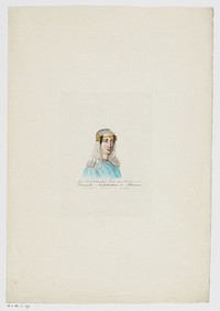 Buste van een meisje in klederdracht E (1824) by Willem van Senus, Hendrik Greeven and Evert Maaskamp