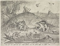 Grote vissen eten de kleine vissen (1557) by Pieter van der Heyden, Pieter Bruegel I, Jheronimus Bosch and Hieronymus Cock