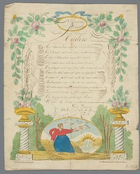 Nieuwjaarswens voor 1822 van F. Kruit (before 1822) by Leonardus Schweickhardt and Jan Hendriksen