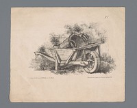Kruiwagen met rieten mand (1809 - 1854) by Cornelis de Kruyff, Cornelis de Kruyff and Portman and Willink van den Bosch