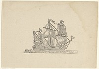 Schip op het water (1700 - 1799) by anonymous