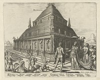 Mausoleum van Halicarnassus (1572) by Philips Galle, Maarten van Heemskerck, Hadrianus Junius and Theodoor Galle