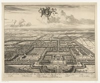 Gezicht op Honselaarsdijk in vogelvlucht (1684 - 1690) by Abraham Bloteling, Abraham Jansz Begeyn, Abraham Bloteling and Staten van Holland en West Friesland