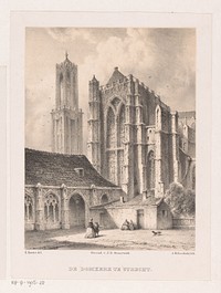 Domkerk en Domtoren in Utrecht (1858) by Johannes Hilverdink, Everhardus Koster and Jan Dam Steuerwald