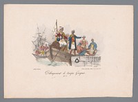 Griekse troepen gaan aan land (1829 - 1835) by Karl Loeillot Hartwig, Jean Marie Joseph Bove and Jean Marie Joseph Bove