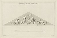 Timpaan van de voorgevel van de schouwburg van Amsterdam (1774) by Reinier Vinkeles I, Harmanus Vinkeles and Jacob Eduard de Witte