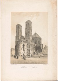 Zicht op de Sint-Gereonskerk in Keulen (1850) by Charles Claude Bachelier, Nicolas Marie Joseph Chapuy, Joseph Rose Lemercier, Bulla frères and Eugène Jouy and Ernest Gambart