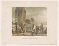 Gezicht op de hoofdwacht en de Martinikerk in Groningen (after 1857 - 1869) by Carel Christiaan Antony Last, Emrik and Binger, A L Scholtens and Hendrik Rudolph Roelfsema