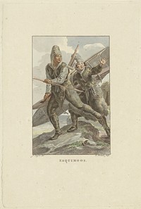 Vluchtende Inuit (1805) by Ludwig Gottlieb Portman and Jacques Kuyper
