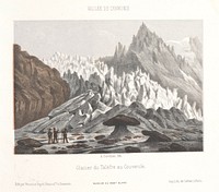 Zicht op de Couvercle-steen bij de Talèfre-gletsjer (1858) by Ad Cuvillier, François Louis Cattier and Venance Payot