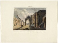 Gezicht op de Stevenskerk en de Latijnse School in Nijmegen (1809 - 1845) by Johannes Franciscus Christ, Desguerrois and Co and C A Vieweg