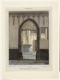 Gezicht op graftombe in de Stevenskerk in Nijmegen (1809 - 1845) by Johannes Franciscus Christ, Desguerrois and Co and C A Vieweg