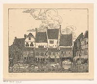 Huizen aan de haven van Enkhuizen (1899) by Wijnand Otto Jan Nieuwenkamp