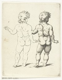 Twee putti (1671 - 1726) by anonymous, anonymous and Gerard Valck