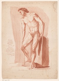 Staand mannelijk naakt (1784 - 1796) by Roubillac, Pierre Thomas Le Clerc, Mondhare and Jean, Pierre Thomas Le Clerc and Louis Jean François Lagrenée I