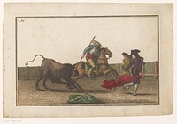 Picador steekt zijn lans in een stier (1795) by Luis Fernandez Noseret and Antonio Carnicero