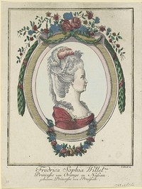 Portret van Wilhelmina van Pruisen (1767 - 1849) by Joseph Gleich