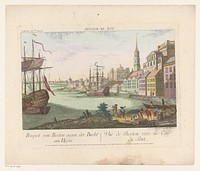 Gezicht op de haven te Boston (1755 - 1779) by Kaiserlich Franziskische Akademie, Franz Xaver Habermann and Jozef II Duits keizer