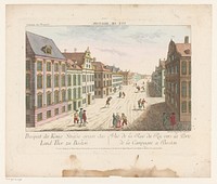 Gezicht op King Street te Boston (1755 - 1779) by Kaiserlich Franziskische Akademie, Franz Xaver Habermann and Jozef II Duits keizer