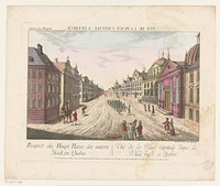 Gezicht op de hoofdstraat te Québec (1755 - 1779) by Kaiserlich Franziskische Akademie, Franz Xaver Habermann and Jozef II Duits keizer