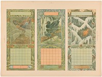 Kalenders voor augustus, juni en december 1904 (1904) by Theo van Hoytema, Theo van Hoytema and Tresling and Comp