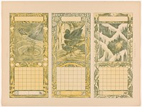 Kalenders voor augustus, juni en december 1904 (1904) by Theo van Hoytema, Theo van Hoytema and Tresling and Comp