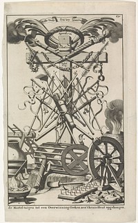 Martelwerktuigen aan het kruis opgehangen (1690) by anonymous and Wilhelmus Goeree I