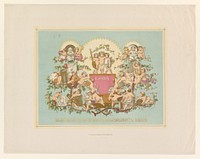 Loterijbiljet van kunstenaarsvereniging Malkasten (1824 - 1870) by Theodor Mintrop and David Levy Elkan