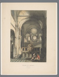 Interieur van Sint-Servaasbasiliek te Maastricht (1855) by Alexander Schaepkens, Alexander Schaepkens and Simonau and Toovey