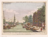 Gezicht op de Montelbaanstoren te Amsterdam (1755 - 1779) by Kaiserlich Franziskische Akademie, Balthasar Friedrich Leizel, Jan de Beijer and Jozef II Duits keizer